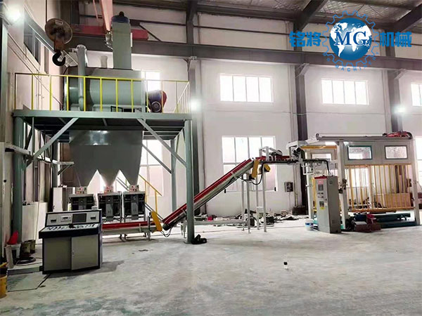 江蘇張家港輕質(zhì)石膏砂漿自動化生產(chǎn)線安裝收尾！馬上準備試機啦！